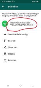 whatsapp group invite link has created